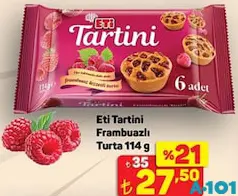 ETİ TARTİNİ FRAMBUAZLI TURTA KEK 114 G ETİ TARTİNİ FRAMBUAZLI TURTA KEK 114 G